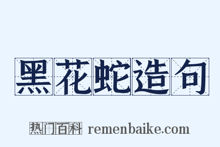 黑花蛇造句是什么意思的图片